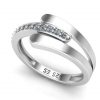 Simple elegant split Ring accented with Paved stones CZ Hand studded